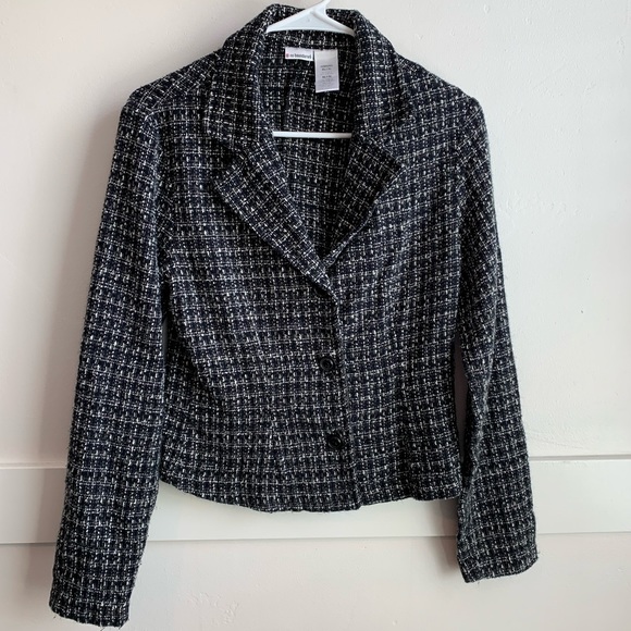 No Boundaries Jackets & Blazers - No Boundaries Black & Gray Plaid Blazer